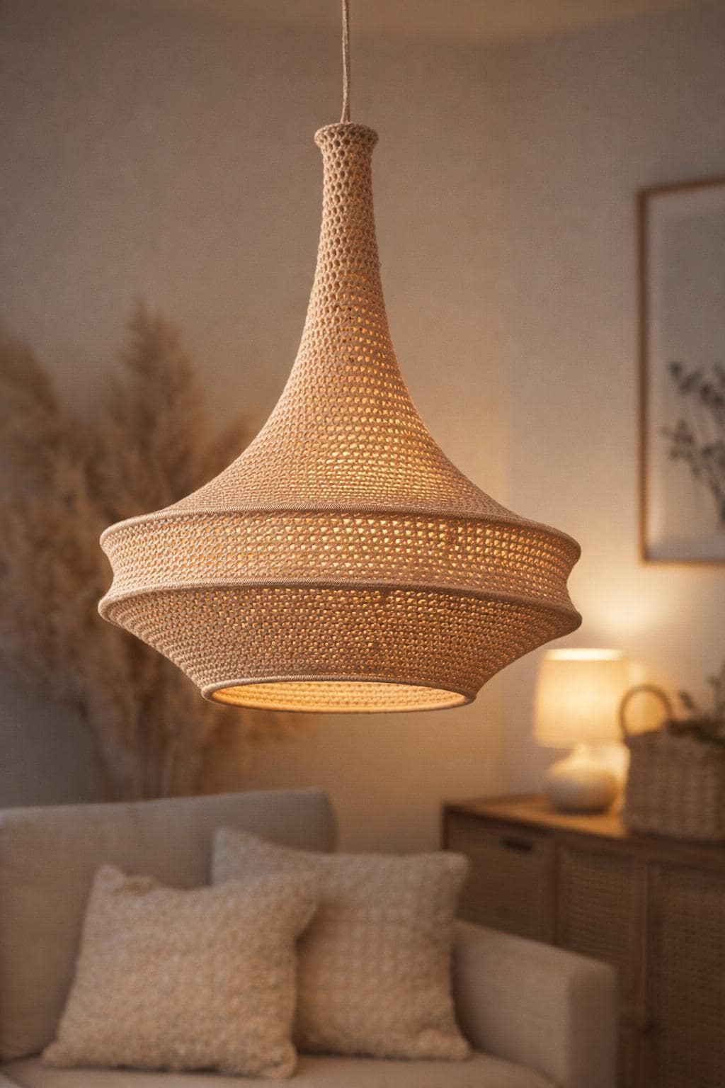 BUZIOS - Suspension Crochet Beige TM