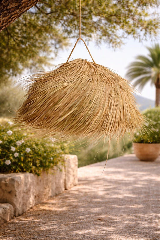 TULUM suspension large extérieure et intérieure Taille M ou L palmier naturel