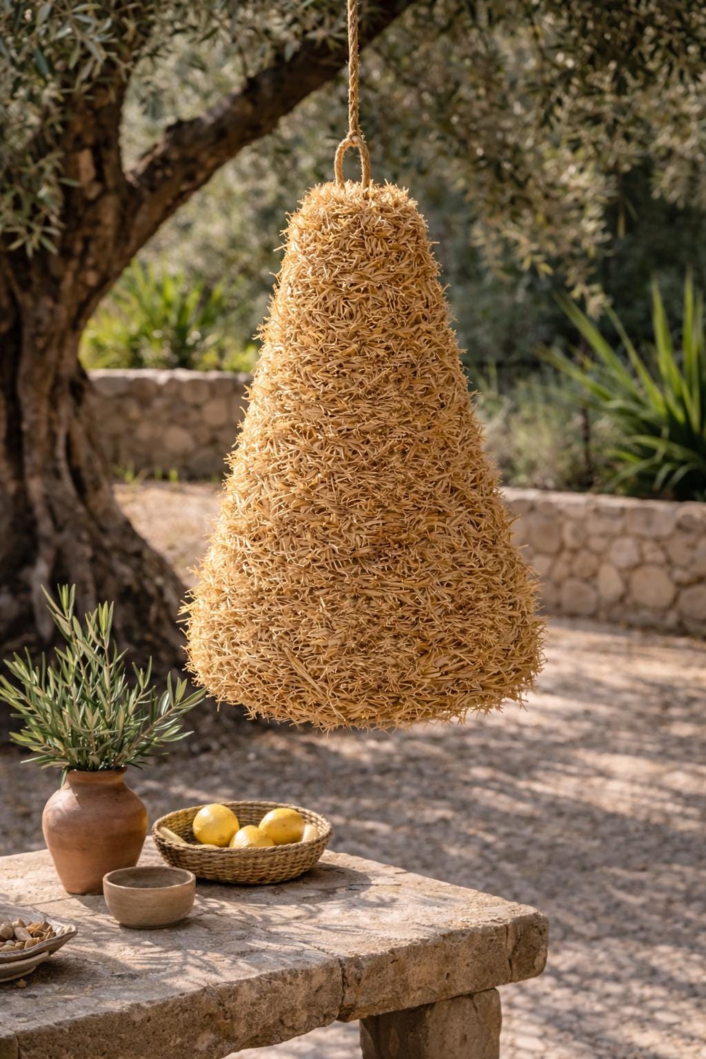 TIKI- Suspension extérieure ou intérieure en fibres naturelles