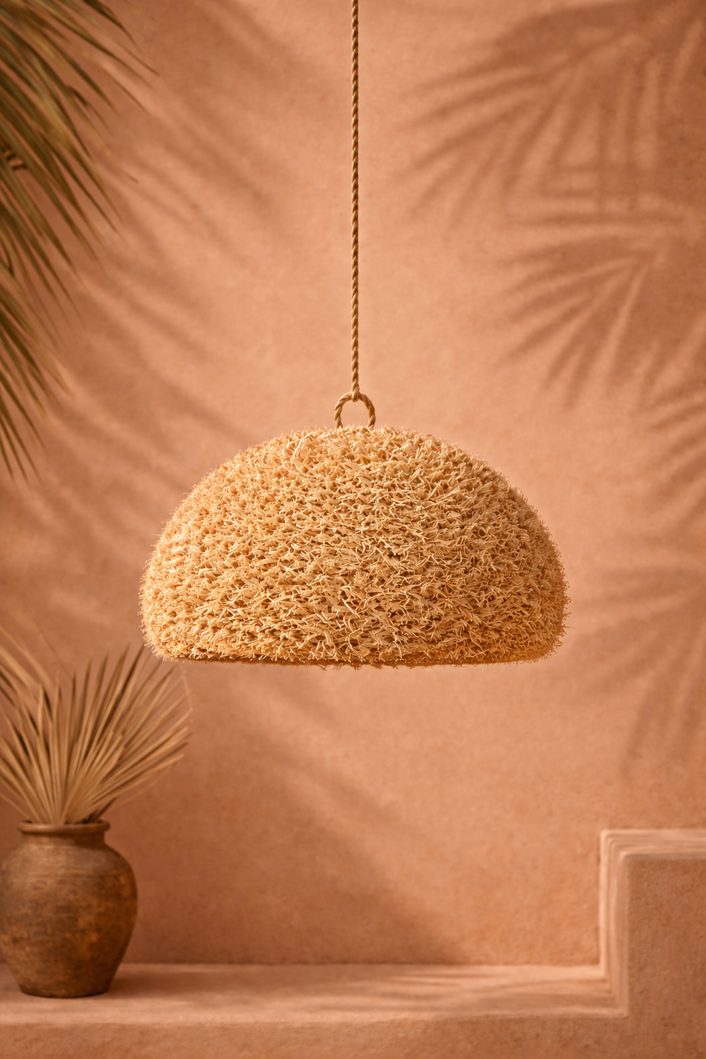 SOLEA-  Suspension extérieure ou Intérieure en fibres naturelles
