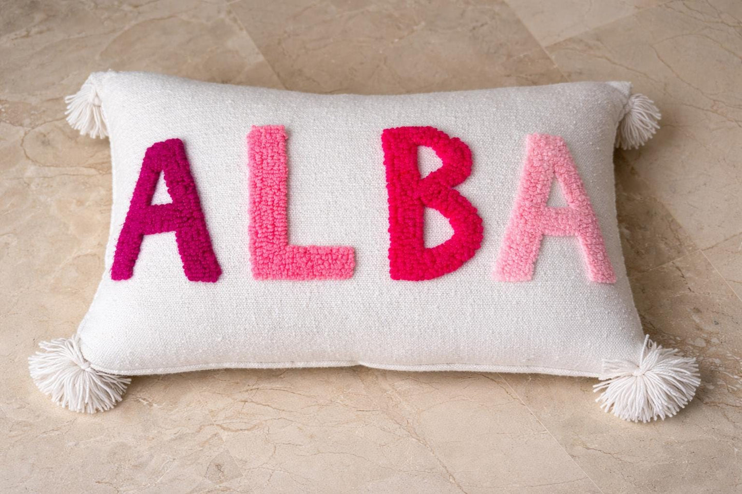 ANDREA- Housse Coussin personnalisable en broderie