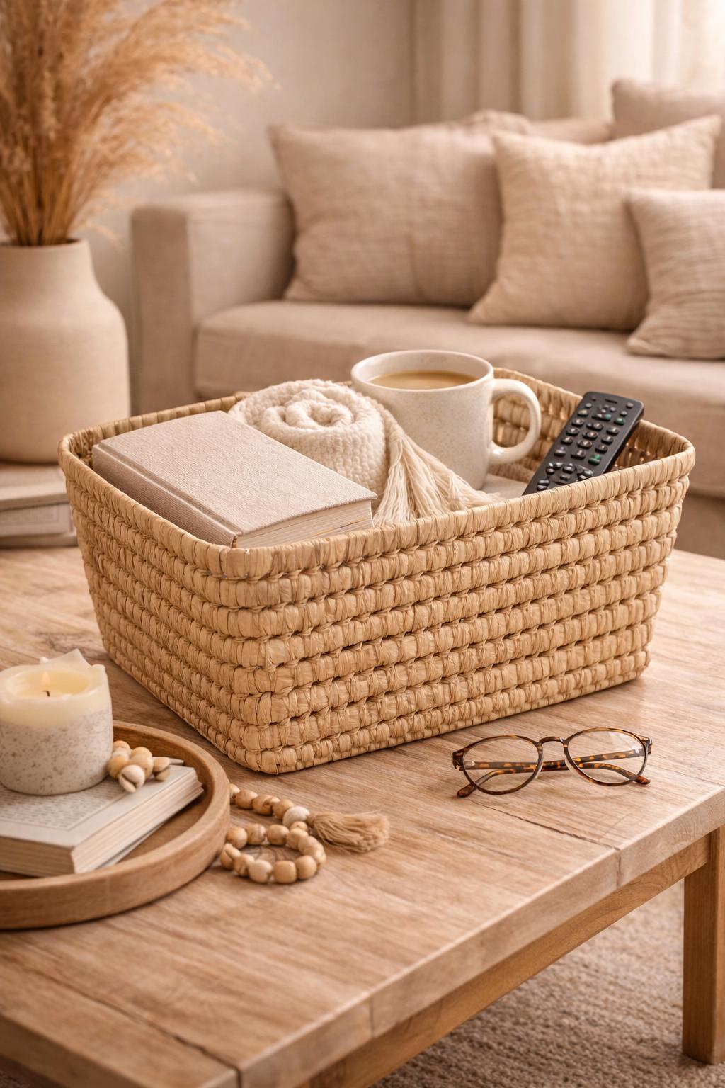 SWANN- Panier de rangement en fibres tressées
