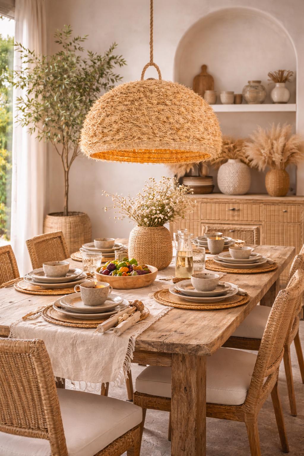 SOLEA-  Suspension extérieure ou Intérieure en fibres naturelles